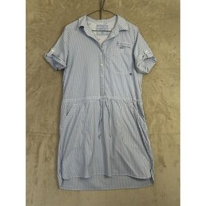Vineyard Vines Women's 6 Performance Harbor Shirt Dress Cover Up Blue Striped